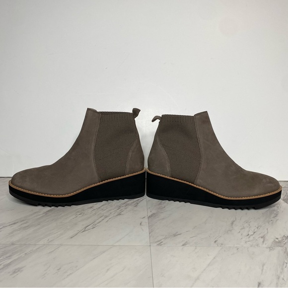 Eileen Fisher Lilou Gray Nubuck Wedge Bootie 11 - Picture 7 of 14